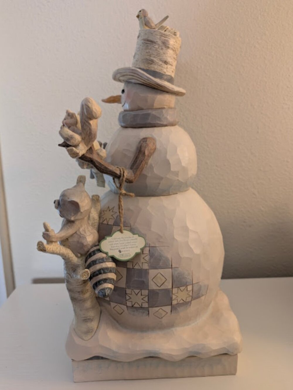 LARGE Jim Shore winter woodland 19” Snowman, beautiful condition, indoor/outdoor - Picture 8 of 10